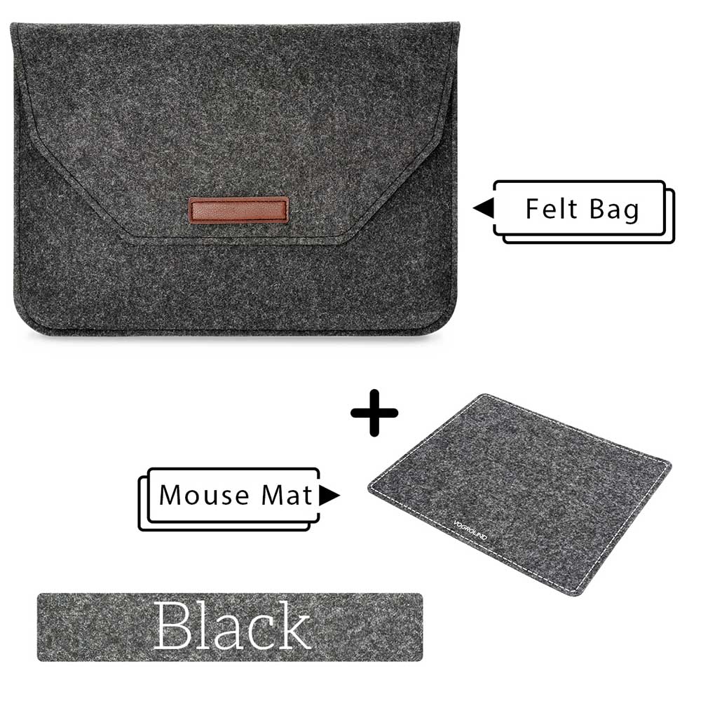 Vilten hoes laptoptas 11 12 13 15 inch hoesje voor XiaoMi MateBook notebook voor Macbook Air 13 Retina 15 hoesje met muismat cadeau: 14" / Marineblauw