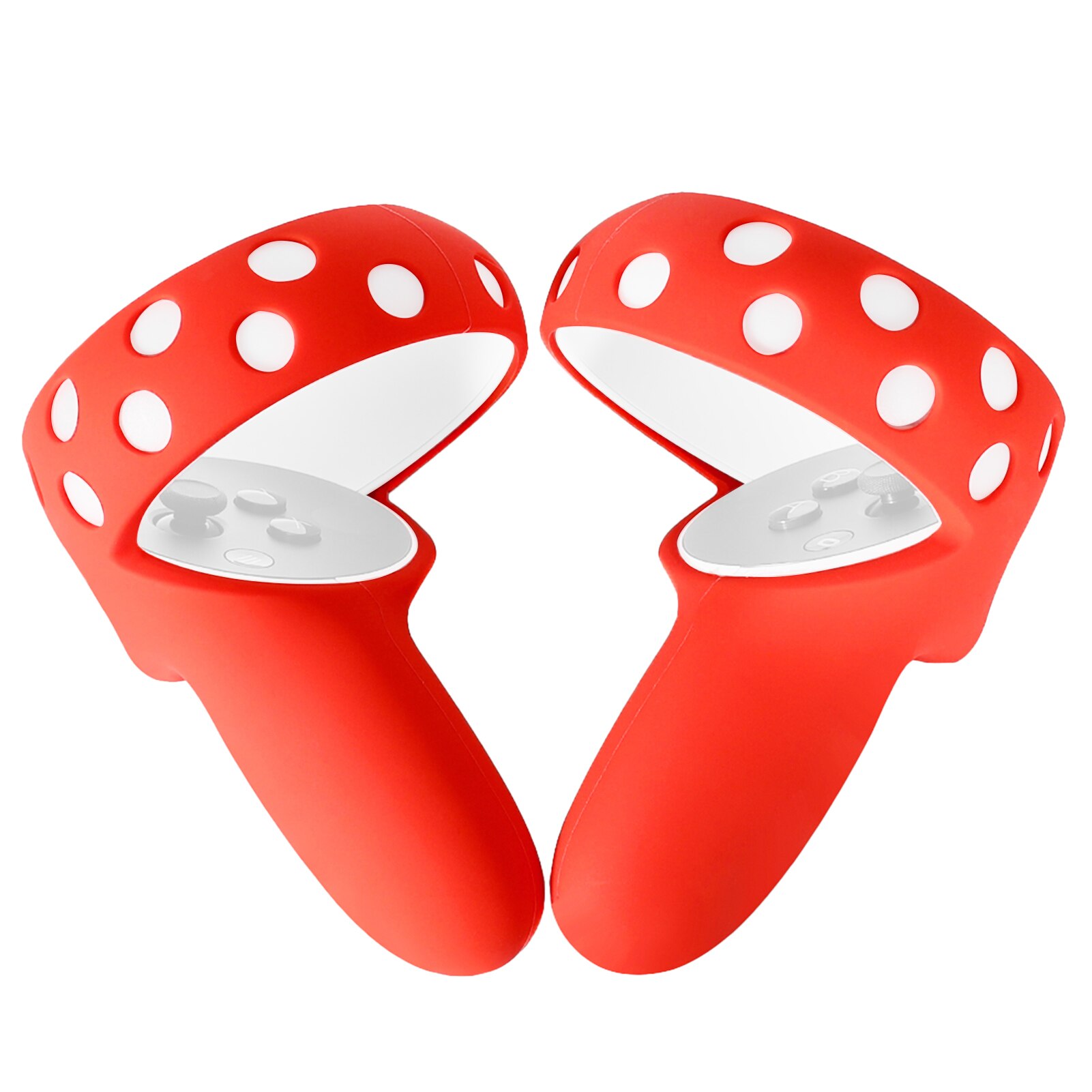 For Oculus Quest 2 VR Touch Controller Protective Sleeve Skin Silicone Cover Handle Grip Covers For Oculus Quest2 VR Accessorie: Red