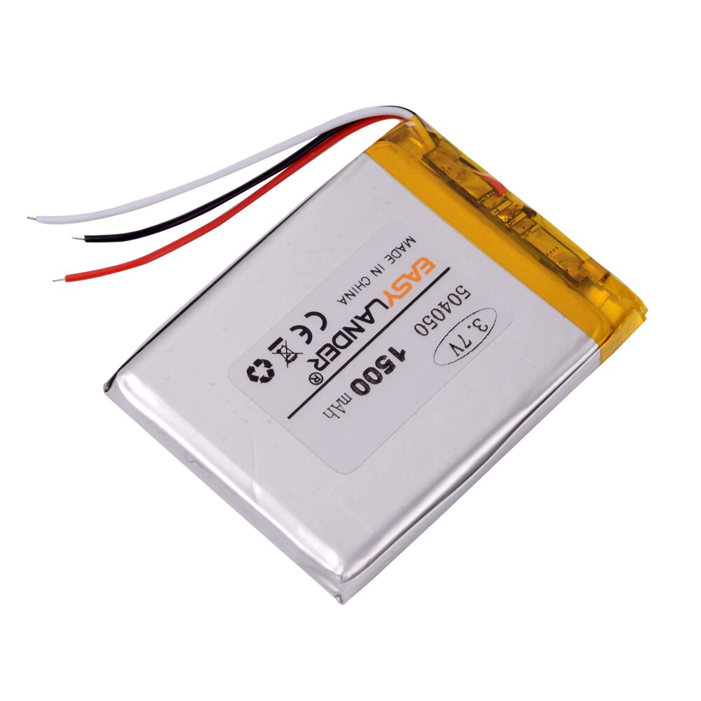 3 líneas 504050 3,7 V 1500MAH (batería de iones de litio de polímero/Li-ion) para reloj inteligente, GPS,mp3,mp4, teléfono móvil, altavoz