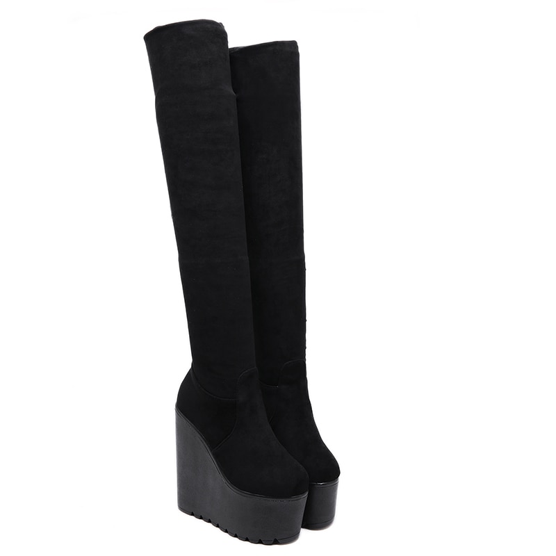 Increase within Women's boots ultra high 16 cm thick bottom Over the knee boots Europe America style long tube boot