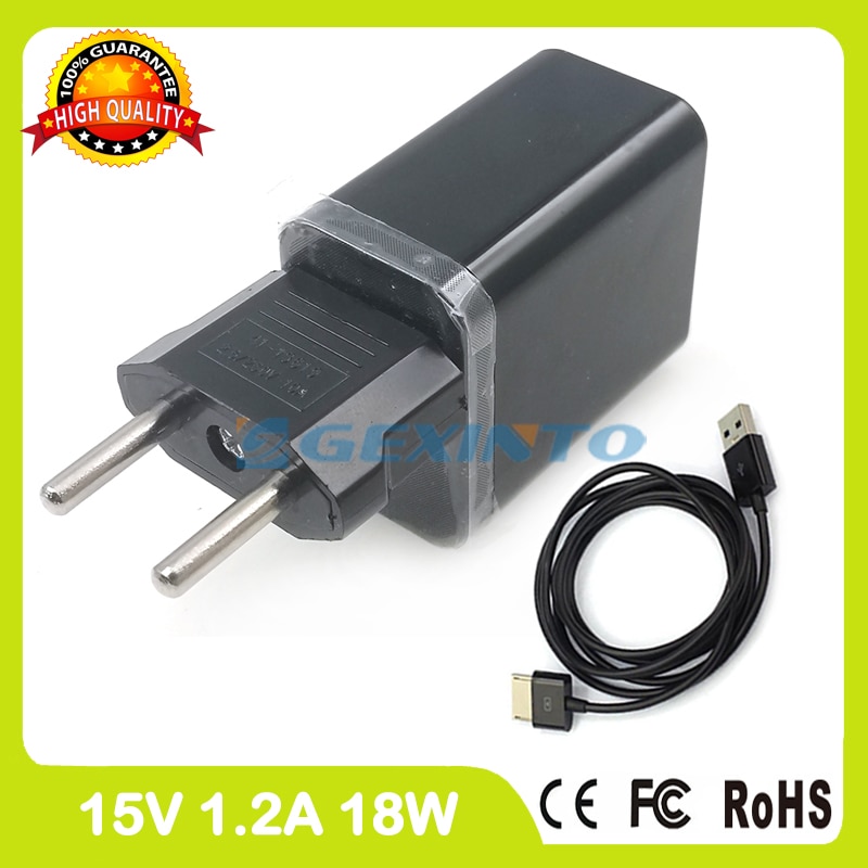 15v 1.2a nettbrettlader for asus vivotab rt  tf701t ttf 600td tf810c tf600tg tf600tl 90 xb 007p- mpw 030 adp -18bw b adapter eu plugg