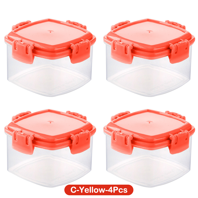 Portable Mini Sauce Bottle Box Squeeze Bottle Salad Dressing Ketchup Squeeze Jar Container Lunch Box Accessories: Clear