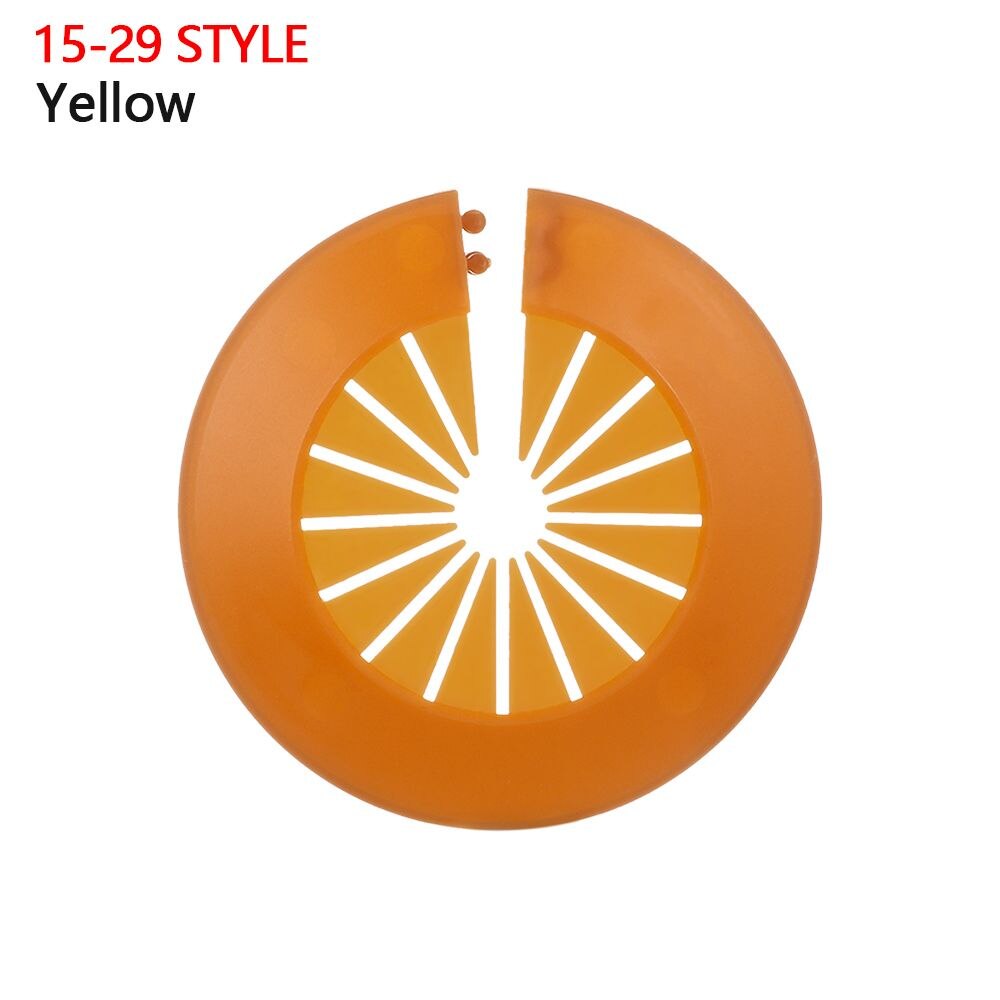 Plastic Shower Faucet Angle Valve Pipe Plug Decoration Cover Wall Hole Duct Cover Snap-on Plate Kitchen Faucet Accessories: Yellow-15-29 Style