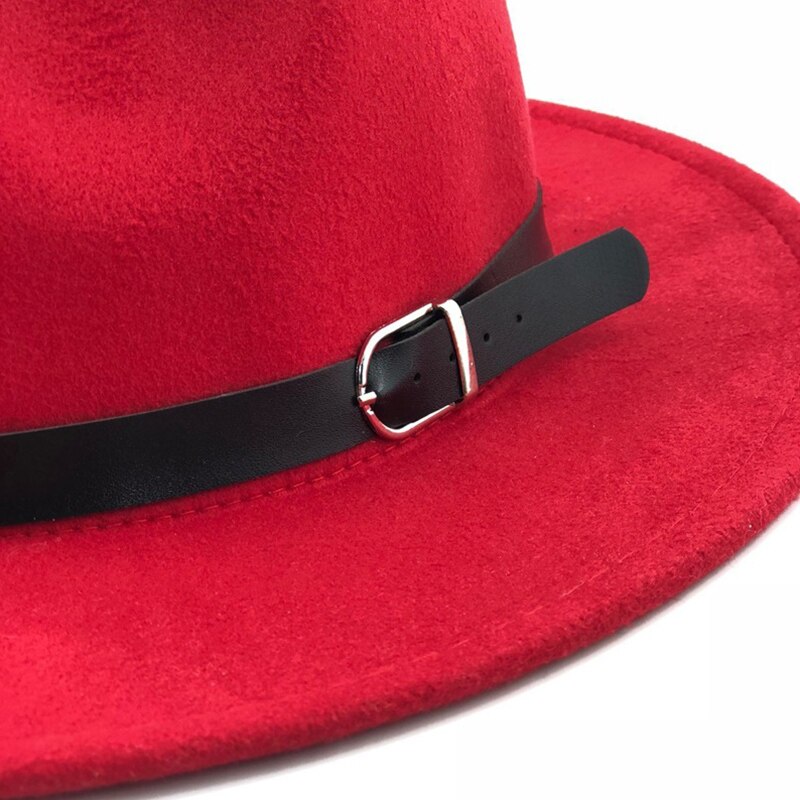 Filt fedora hat bred skygge floppy solhat panama cowboy hat til strand kirke unisex thj 99