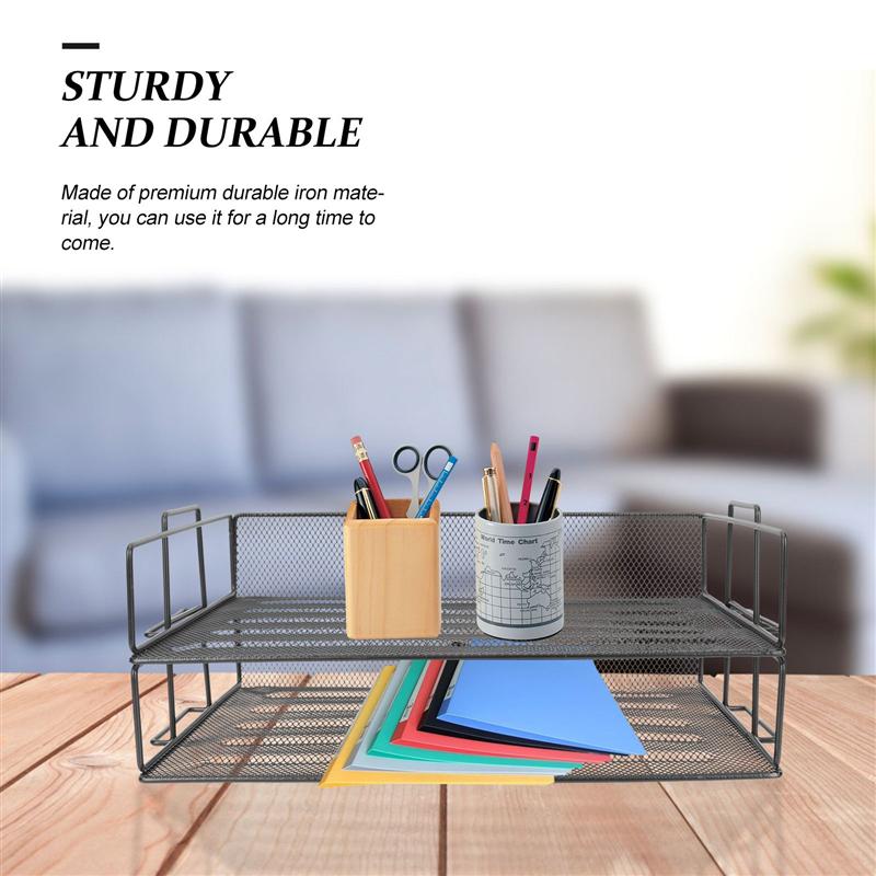 Documents File Organizer Office Books Storage Rack Metal File Storage Shelf