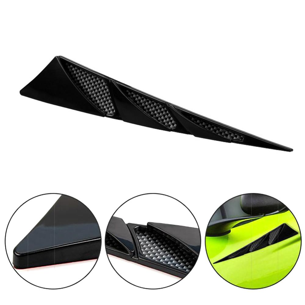 Pegatinas para capó de coche, pegatina negra para ventilación de coche, accesorios para Exterior de coche, 2 uds.