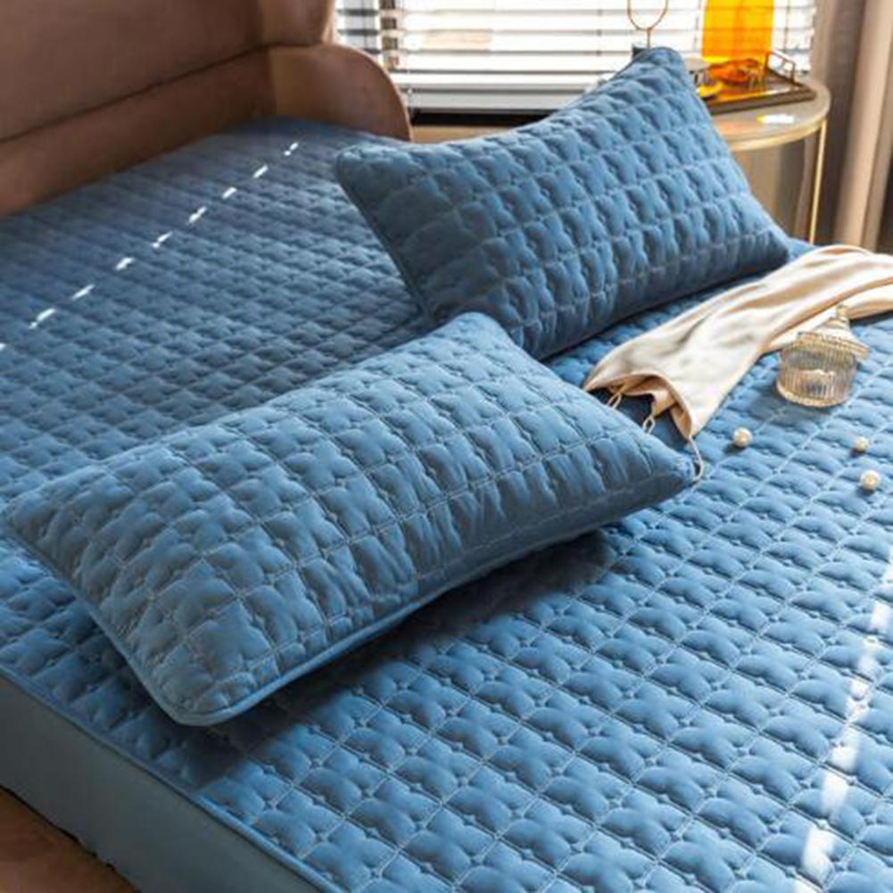 Quilted Fitted Mattress Pad Bedding Fitted Sheet Breatheable Bed Cover