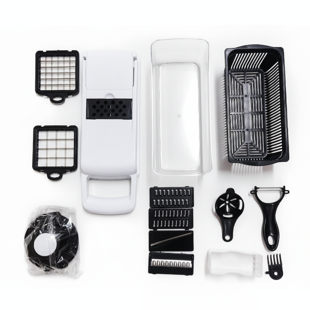 12 i 1 multifunksjonell grønnsakskutter matkutter potetskiver gulrotriver løkriver salatkutter kjøkkenutstyr