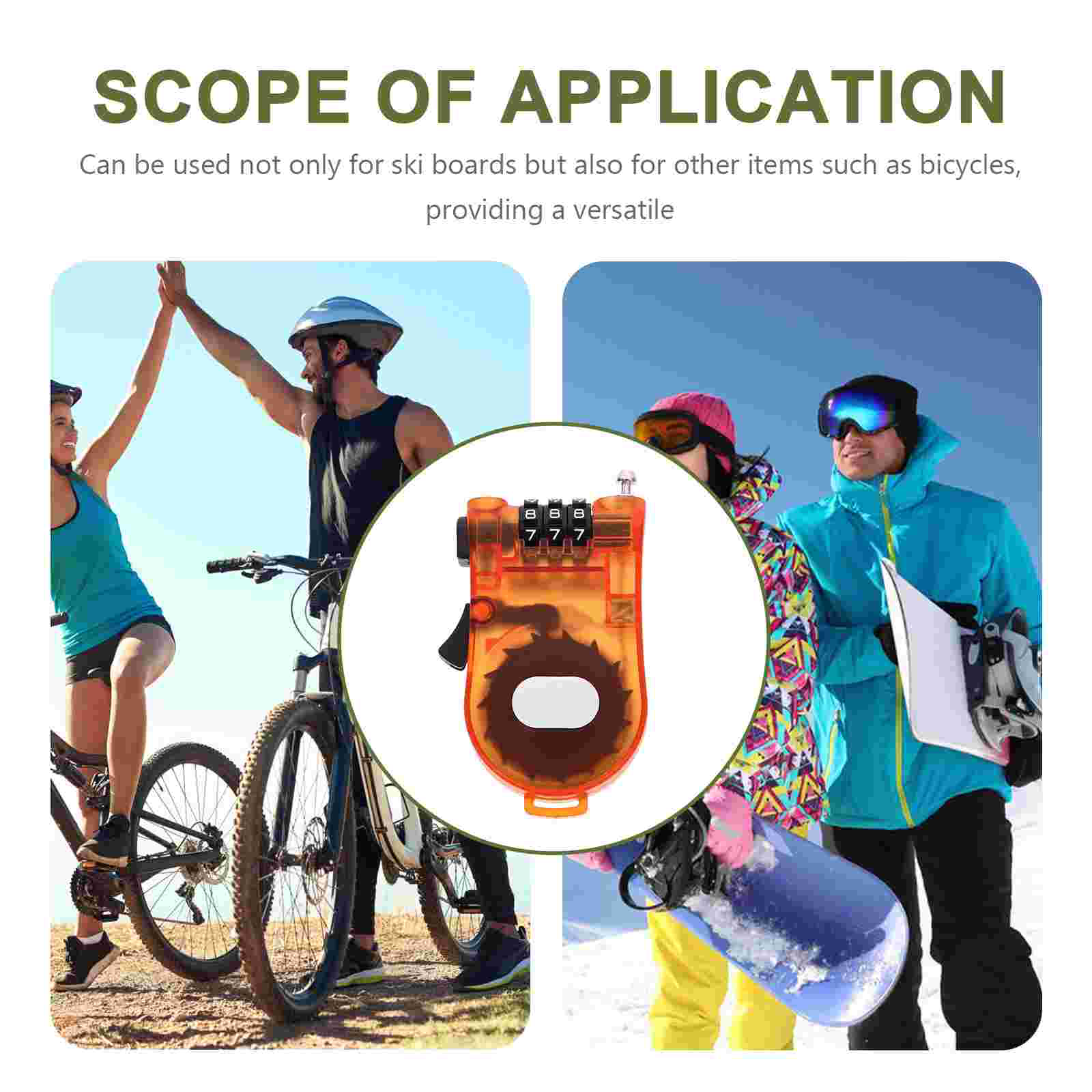 Serrure à combinaison antivol pour vélo, serrure de sécurité codée pour montagne, câble de Ski, planche Portable, Scooter pour enfant