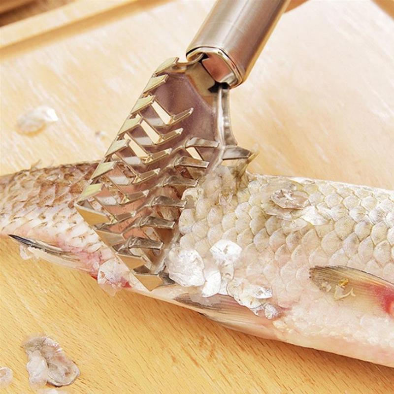 Fish Scale Remover Stainless Steel Fish Scale Remover Cleaner Scraper Kitchen Peeler Tool