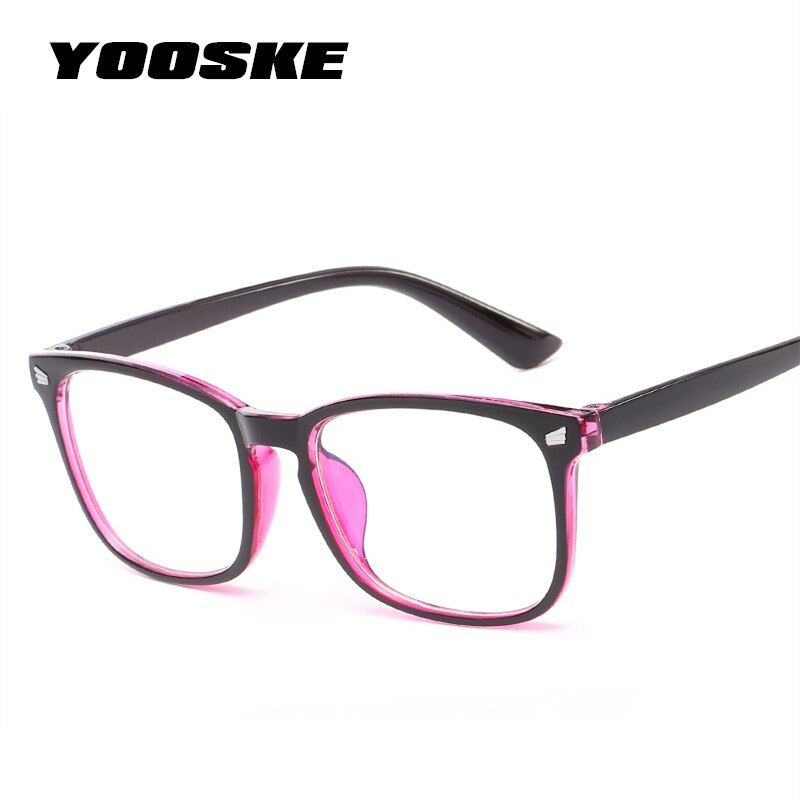 Yooske lås blå lys briller kvinder mænd overdimensioneret filter reducerer brillerammer til mænd computer blokerende beskyttelsesbriller briller