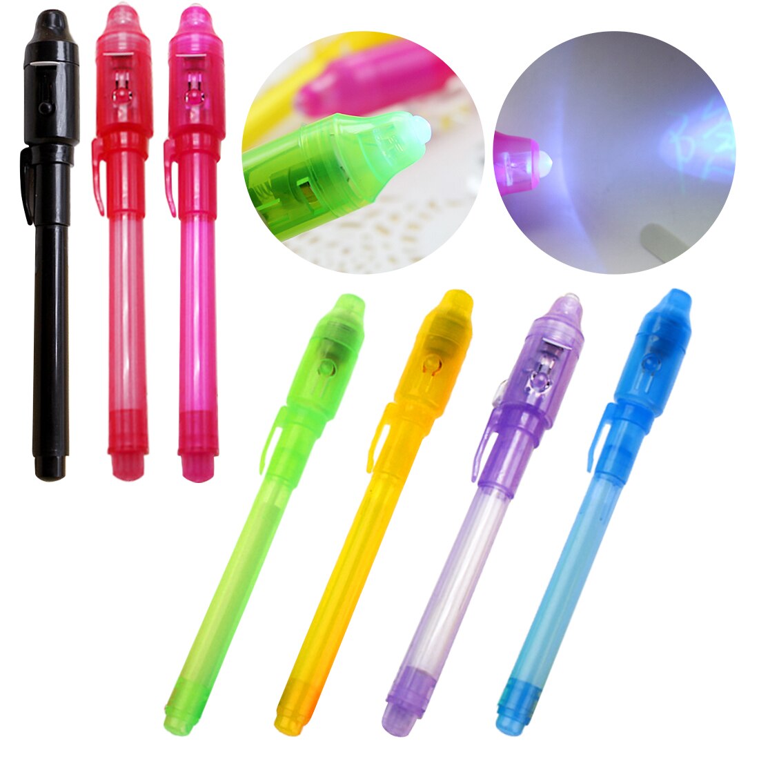 FangNymph Magic 2 en 1 UV lumière noire Combo papeterie marqueur stylo surligneur Invisible encre stylo