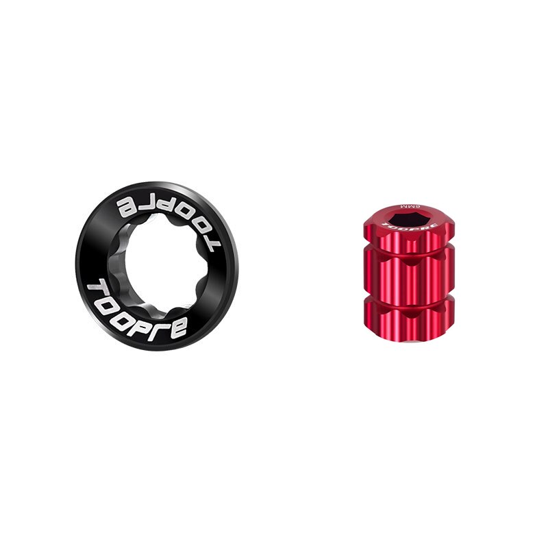 TOOPRE-tornillo de aleación de aluminio para bicicleta de montaña, rueda de cadena integrada Torx, cubierta de manivela EIEIO M20, perno para XT/XTR/SLX/DEORE: M20 Black Red Tool