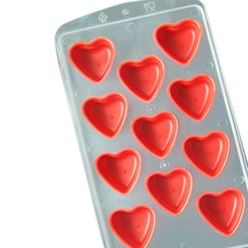 37 Grid Siliconen Chocolate Mold Lade Star/Hart/Ronde/Vierkante Shaped Ice Cube Cake Decoratie Mold #1: Heart 11Grids