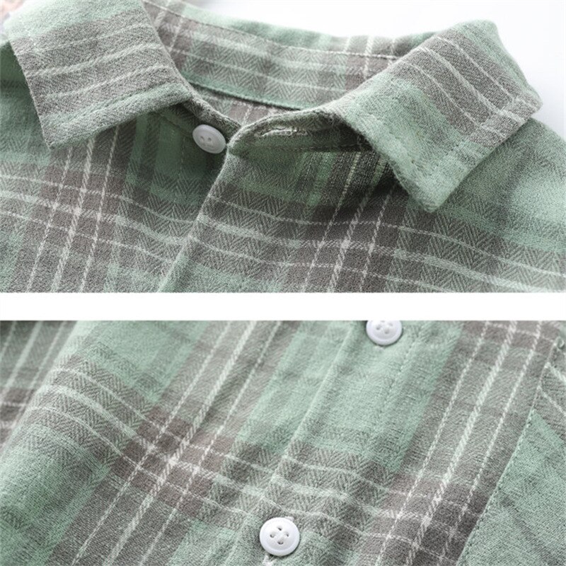 Camisas clásicas de manga larga a cuadros para niños, ropa coreana para niños de 4, 5, 6, 7, 8, 9, 10, 11, 12 y 13 años, primavera y otoño