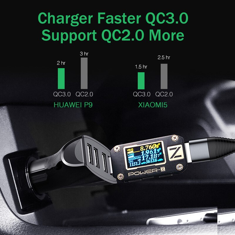 4 Usb Car Charger QC3.0 Quick Charge Voor Iphone Xiaomi Samsung Huawei Snelle Mobiele Telefoon Oplader Voor Telefoon In Auto telefoon Laders