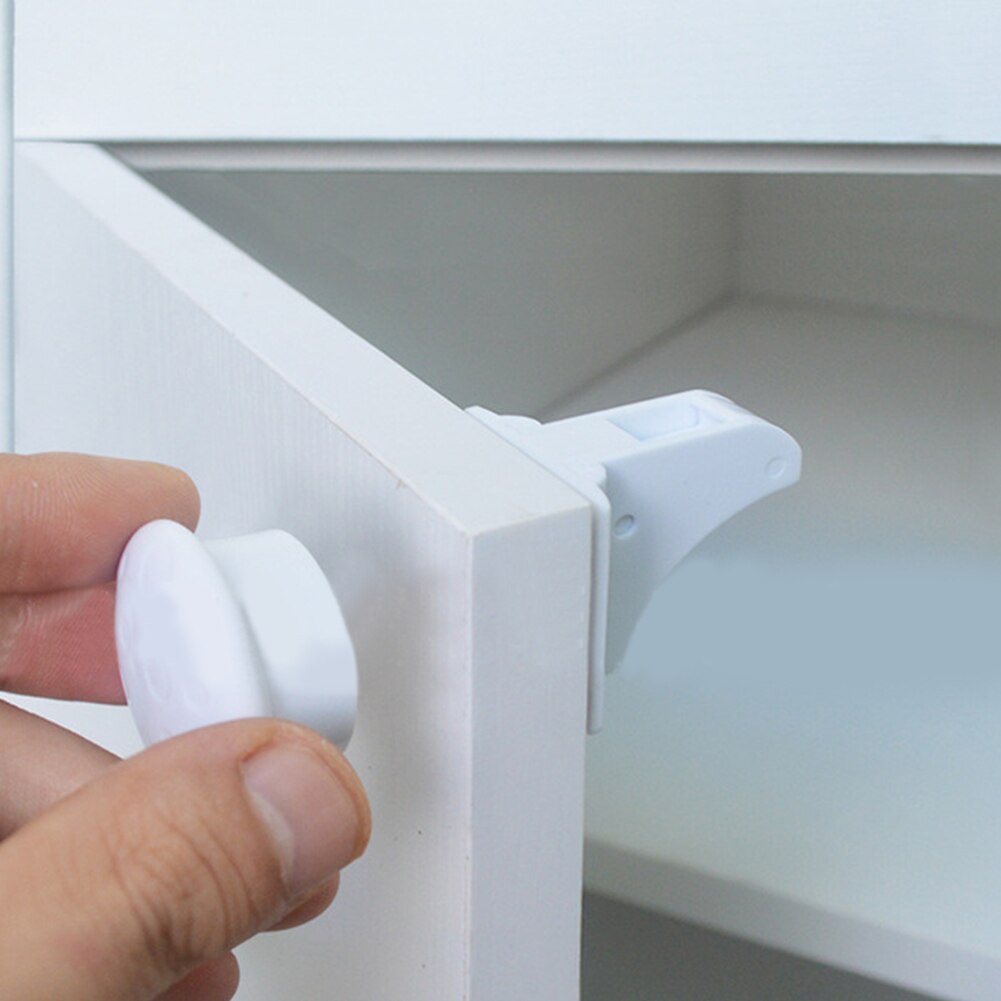 10 Sets baby Safety Locks Cabinet Door Drawer Cupboard Lock Baby Care with Keys Baby Cabinet Safety Lock Set
