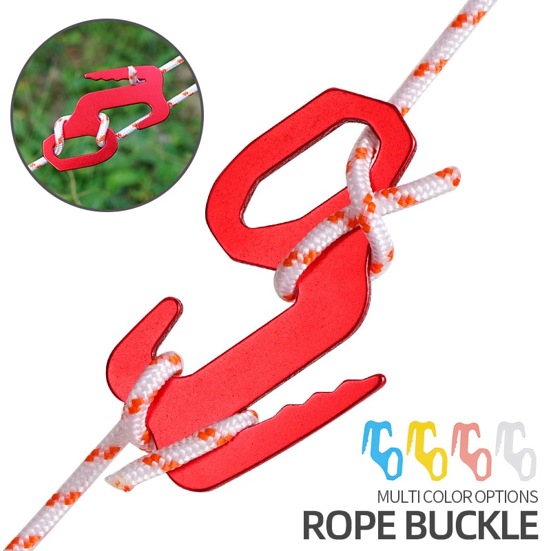 5Pcs Outdoor Camping Tent Rope Buckles Hook Puller Tightener 9 Shape Rope Carabiner Stopper Canopy Stopper Cord Fixing Tools