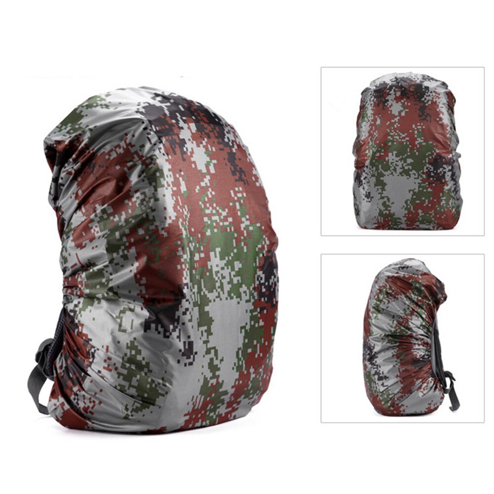 Rygsæk regntæppe vandtæt rygsæk dækker vandreture til cykling camouflage regntæt nylon kapacitet 30l-40l.: E