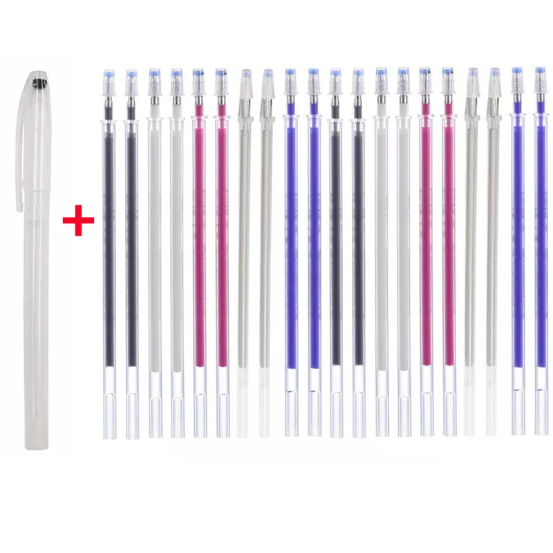 Stylo marqueur magique effaçable à la chaleur, 6 à 51 pièces, stylos en tissu qui disparaissent la température, marquage de ligne, accessoires de couture artisanaux pour bricolage: violet