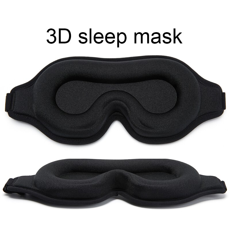100% bloqueador luz espacioso 3D ojo máscara de sueño parches máscara de venda en los ojos para dormir cara máscara de dormir ayuda para dormir antifaz