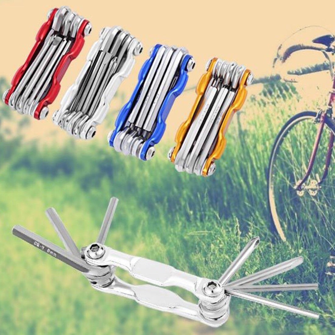 7 In 1 Fiets Gereedschap Sets Mountain Road Fiets Multi Repair Tool Kit Inbussleutel Fietsen Schroevendraaier Draagbaar Gereedschap # J1p