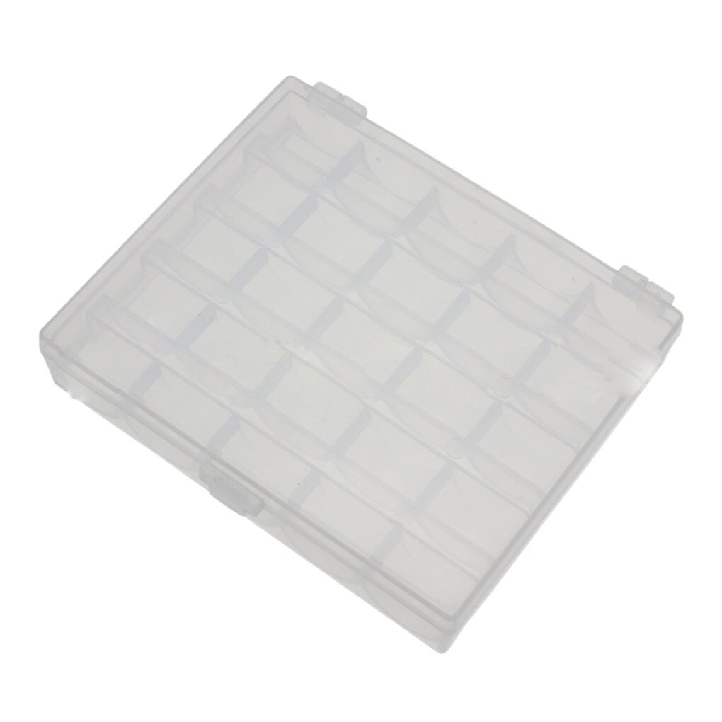 25Pcs Clear Sewing Machine Bobbins Spools Empty Bobbins Spools Plastic Storage Box For Home Sewing Accessories Tools