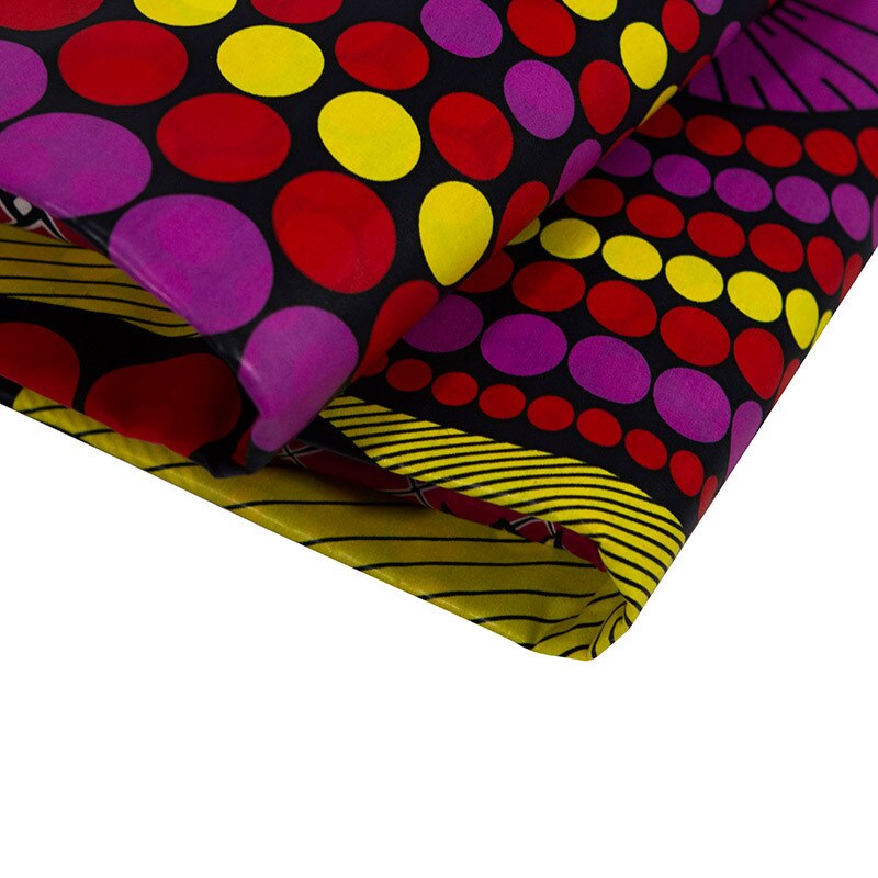 100% Soft Cotton Ankara African Prints Wax Fabric Guaranteed Real Wax Tissu Top Sewing Material for Party Dress Textile