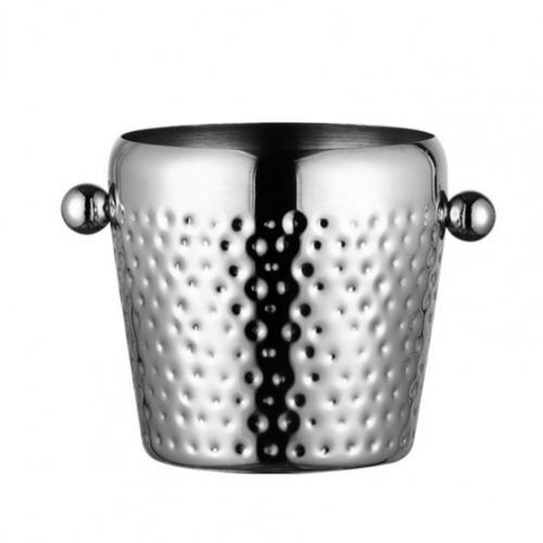 Sliver Gold Thick Tiger Head Stainless Steel Ice Punch Bucket Wine Beer Cooler Champagne Cooler Party KTV double ear ice bucket: 2