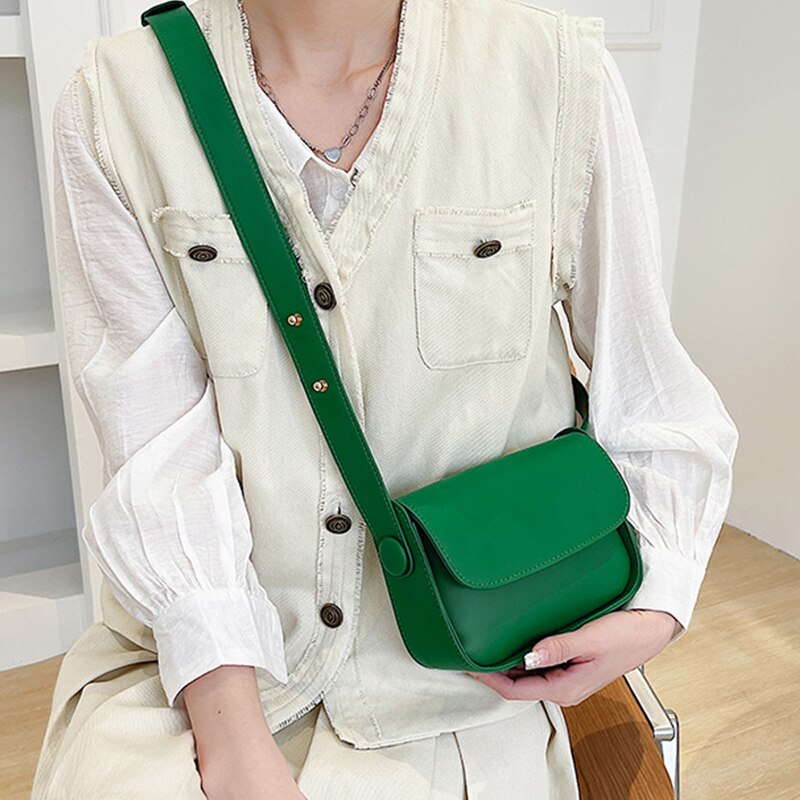 Borsa a patta semplice in tinta unita per donna borsa a tracolla in pelle PU borsa per ascelle Fashin borsa per ascelle Casual Designer borsa da donna