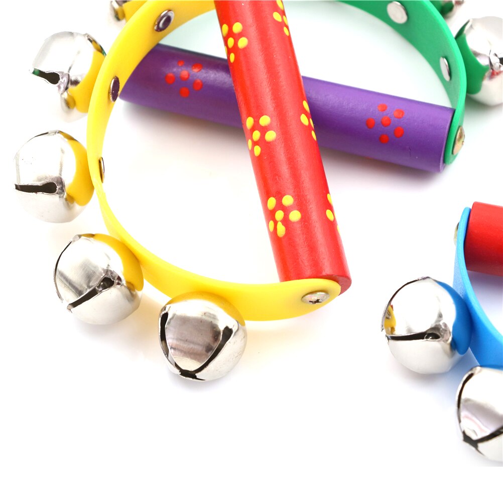 0-12 maanden Leuke Baby Speelgoed Houten Rammelaar Kleurrijke Cartoon Clown Musical Bel Schudden Speelgoed Peuter Kids Rammelaar Speelgoed bebes