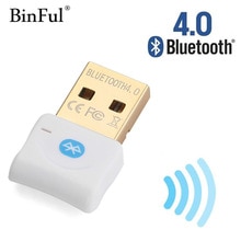 BinFul Draadloze USB Bluetooth Adapter 4.0 Mini Bluetooth Dongle MVO 4.0 Bluetooth Zender 3 Mbps 20 m Windows 10/ 8/7/XP