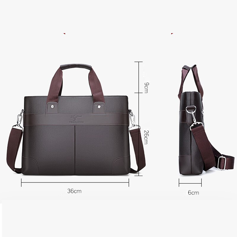 Men&#39;s Briefcase PU Leather Handbag Bag Luxury Men&#39;s Business Bag Briefcase Purse Male Briefcase Shoulder Bag Office Bag Handbag