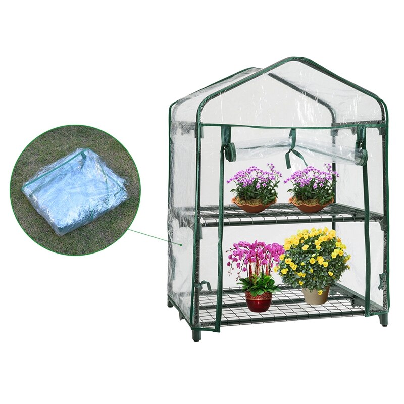 Pvc 2 Tier Home Plant Greenhouse Garden Cover Plants Flowers Mini Garden Cover Without Iron Frame CNIM