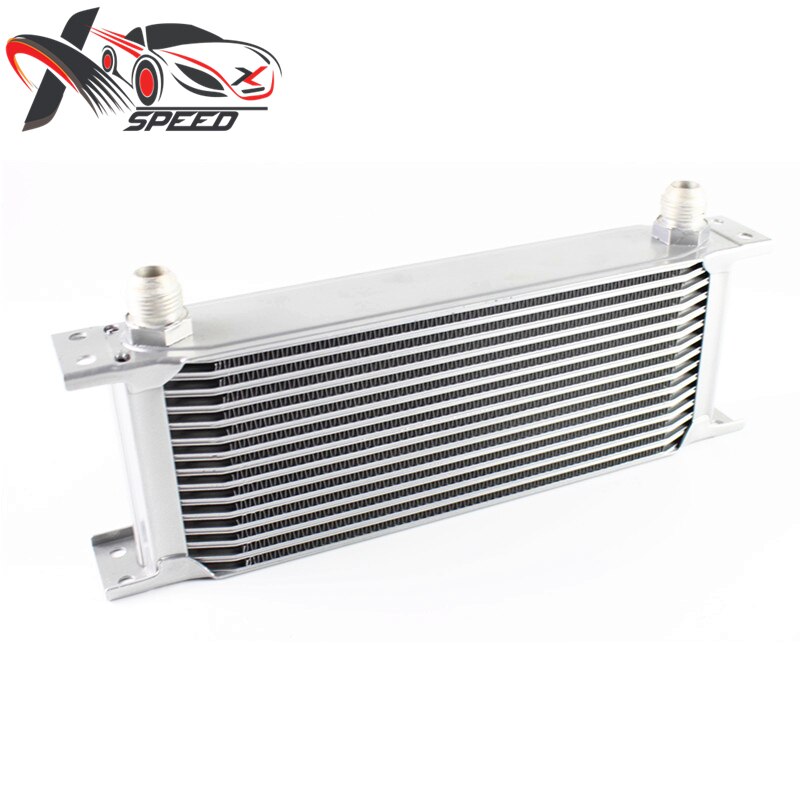 Universal 15 rows automotive engine gearbox oil cooler upgrades the oil cooled radiator assembly: Silver