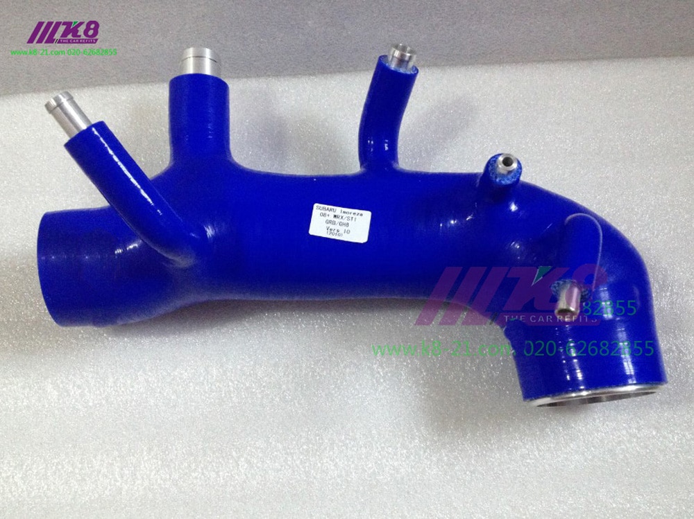 SILICONE TURBO INLET INTAKE INDUCTION PIPE HOSE FOR SUBARU IMPREZA GDB EJ20 STI WRX MK7~8 (1PCS) red/blue/black