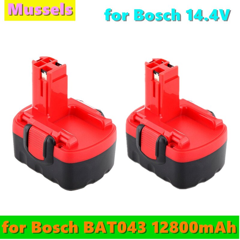 Nuova batteria di ricambio Ni-MH da 14.4V 12,8 ah compatibile con per Bosch BAT038 BAT040 2607335275 2607335533 2607335711 BAT041