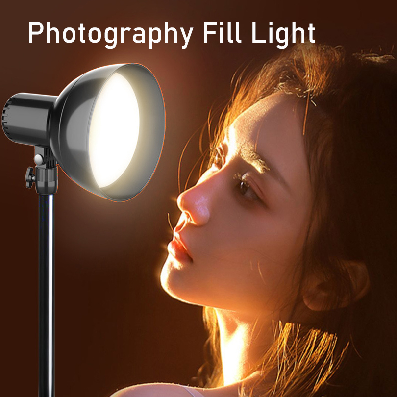 Photography Lighting LED 155W Socket Lamp Bulb Adapter With Umbrella Hole For Photo Studio Remote Control Fill Light Base Stand