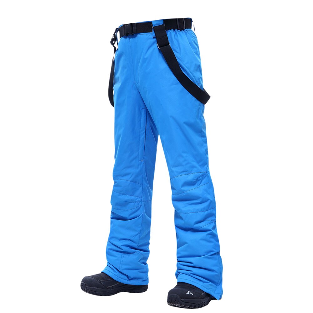 Outdoor -35 Degree Snow Pants Plus Size Elastic Waist Men Trousers Winter Skating Pants Skiing Outdoor Ski Pants for Women: Dark blue / L