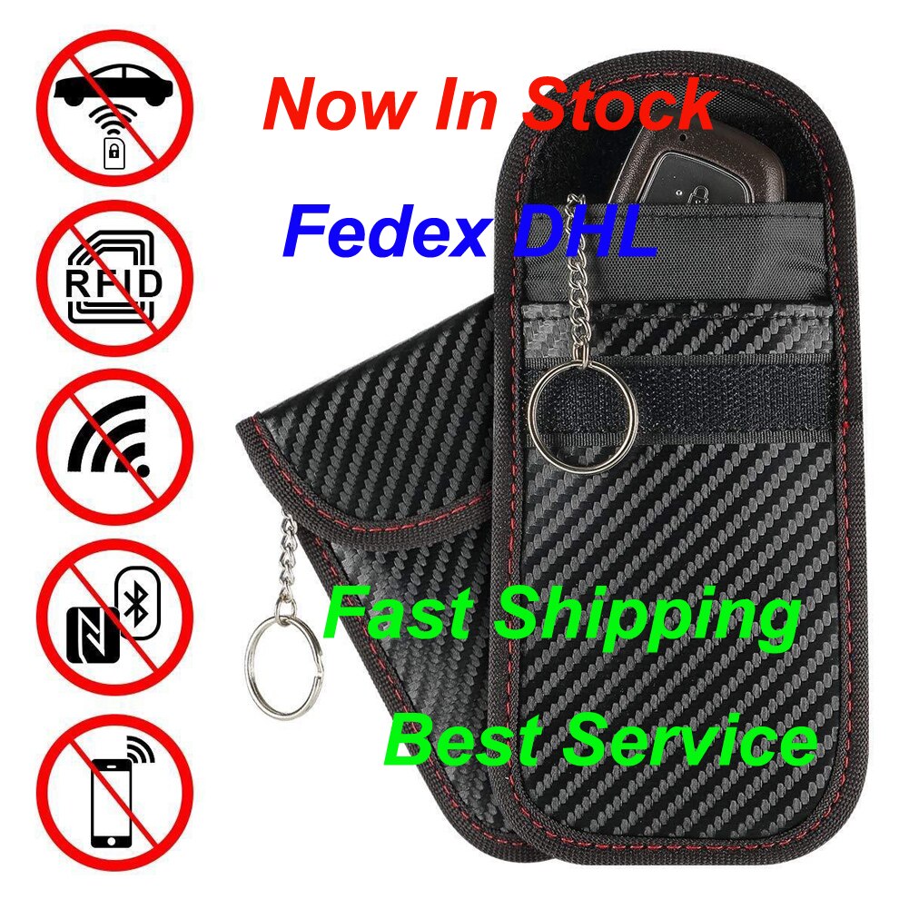 1 pces anti-roubo chave do carro carteira fob rfid sinal bloqueador com faraday sinal de bloqueio bolsa saco de bloqueio de sinal chave do carro saco