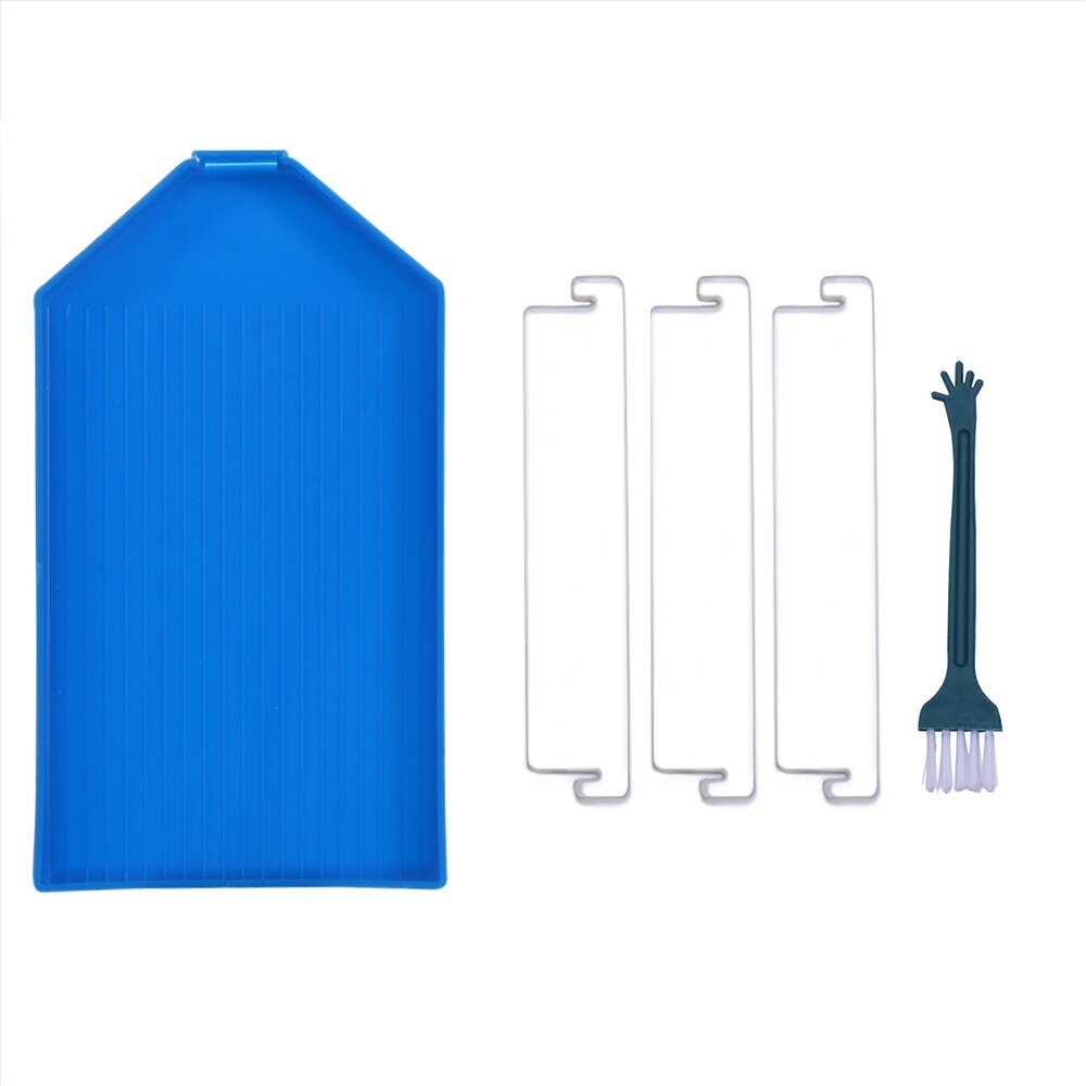 Heart-Shaped Diamond Painting Tray Beading Plates Square Round Rhinestone Storage Tray Cross Stitch Embroidery Accessories: 14x7.8x1.5cm 	blue