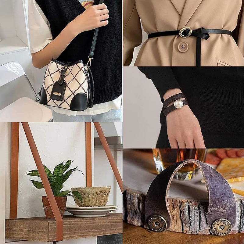 1 rollo de correa de cuero de doble cara negra de 25mm x 2m, tiras de cuero con patrón de lichi, cordón de cuero plano de imitación de 1,7mm de espesor