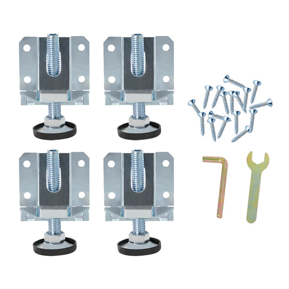 4pcs Leveling Feet Furniture Leveler Screw On Heavy Duty Home Easy Install Cabinets With Screws Adjustable Table Leg Support