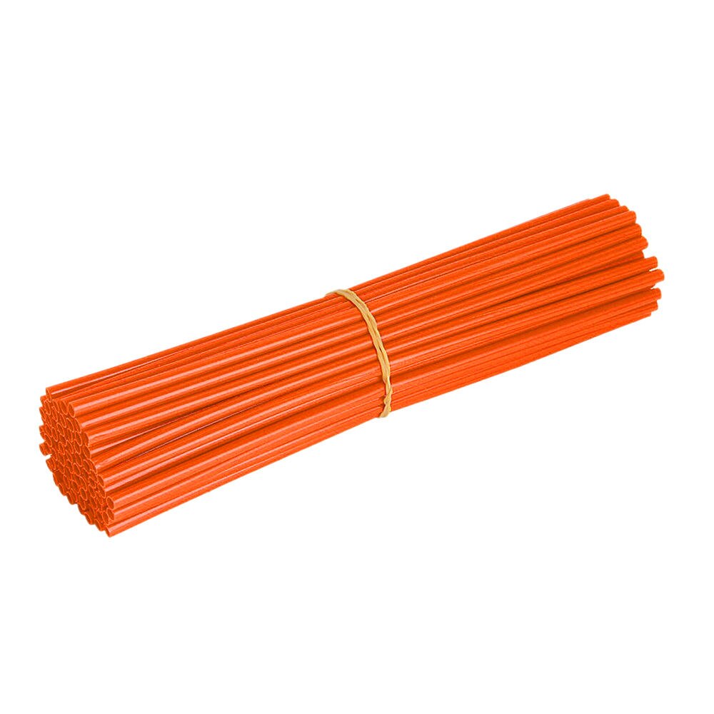 72Stck Universal- Farbe Speichen Hülse Speichen Reifen Draht Hülse 24CM Farbe Kunststoff Hülse: Orange