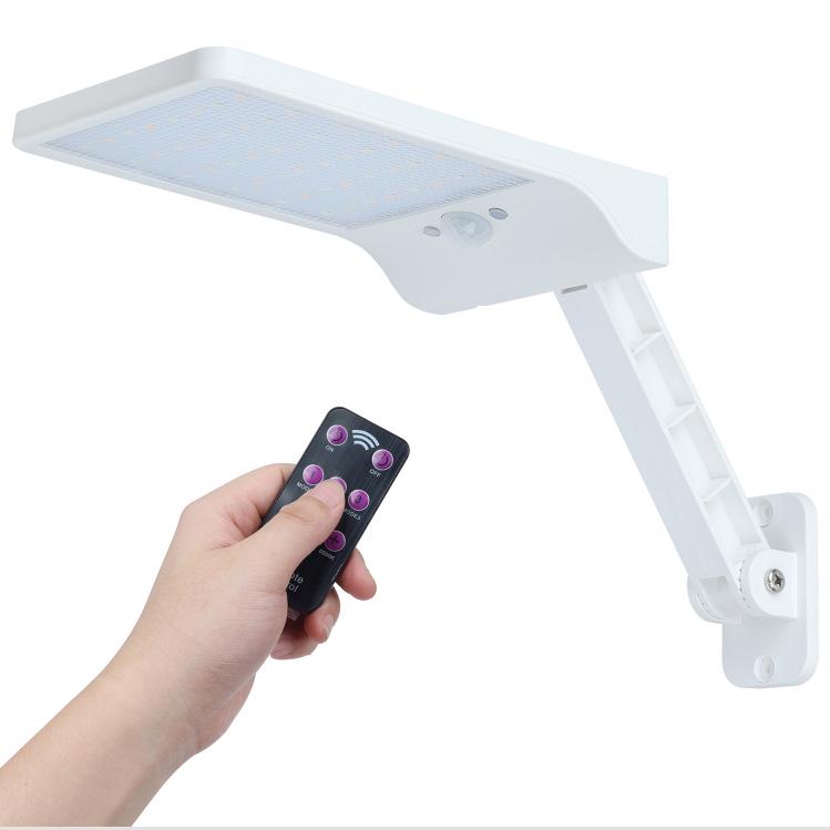 LED Solar Light Outdoor Solar Spotlight Remote Control Solar Lamps Motion Sensing Wall Lamp Outdoor Lighting For Garden Decor: 1pcs white