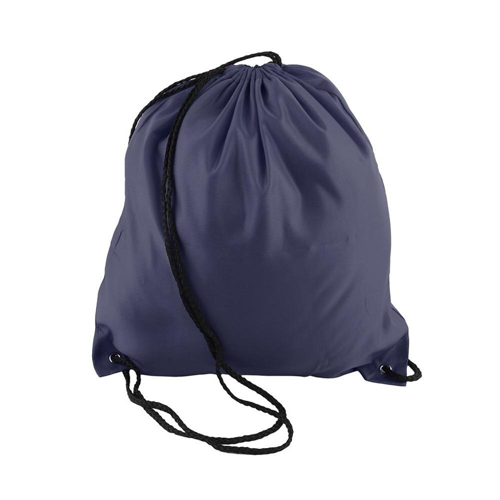 Premium School Drawstring Duffle Bag Sport Gym Swim Dance Shoe Backpack: deep blue