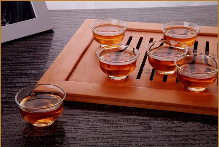 6pcs/1 lot Double Walled Tea Cup Clear Transparent Coffee Cup Ceramic bowls Tea Set Wedding