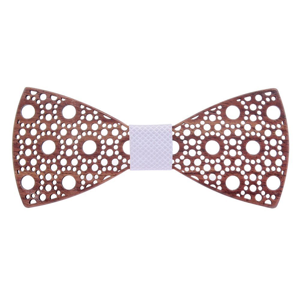 Slank 100%  træ butterfly prik hule careved hals bånd til mænd bryllup rød bule plaid formel træ bowtie tilbehør krave: 08