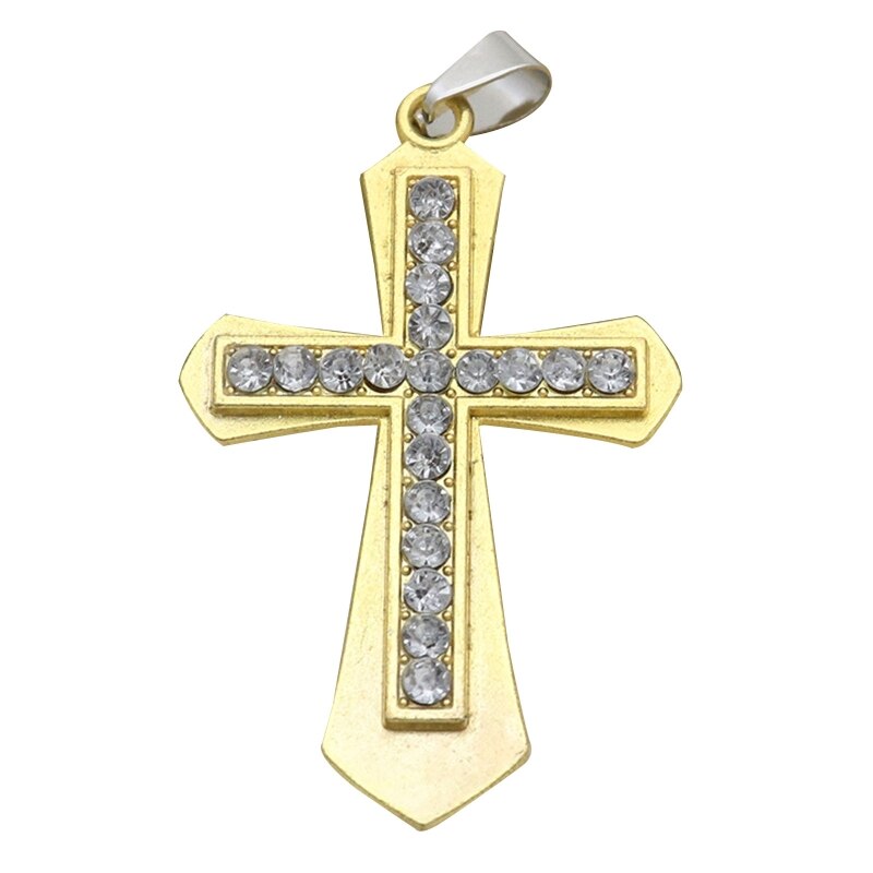 Diamanten Kruis Charme Metalen Katholieke Hanger Religieuze Opknoping Ornament: 02