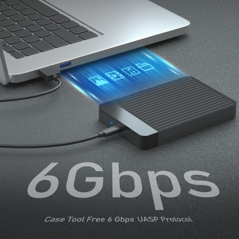 2.5 SSD Case SATA to USB 3.1/3.0 Adapter Enclosure 5gbps HDD External Hard Drive Enclosure Box for Disk HDD Type USB-C Enclosure